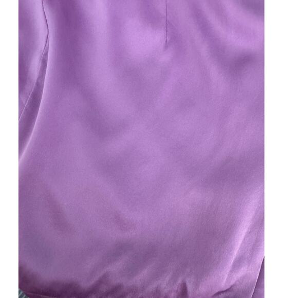 The Sei Asymmetrical Draped Mini Dress One Shoulder Silk Satin Purple size 4 - Picture 12 of 14